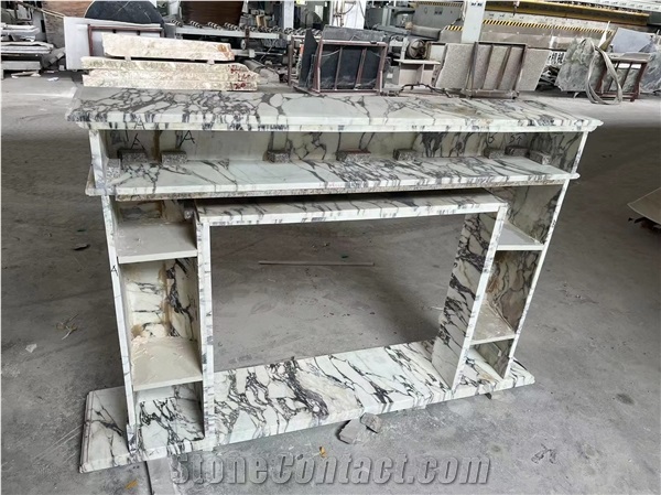 Calacatta Viola Marble Stone Fireplaces
