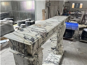 Calacatta Viola Marble Stone Fireplaces