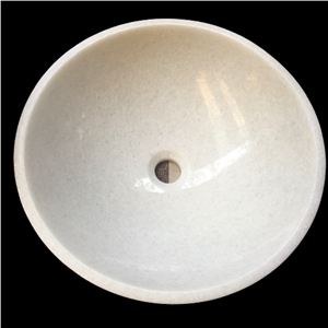 Crystal White Marble Bathroom Sinks