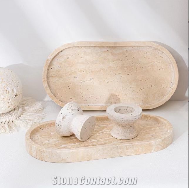 Custom Calacatta Viola Marble Jewelry Tray For Home Decor