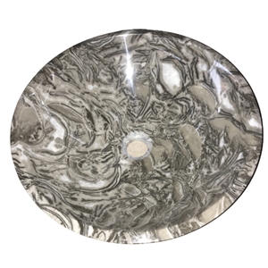 Nero Portoro Vena Larga Marble Round Wash Basins