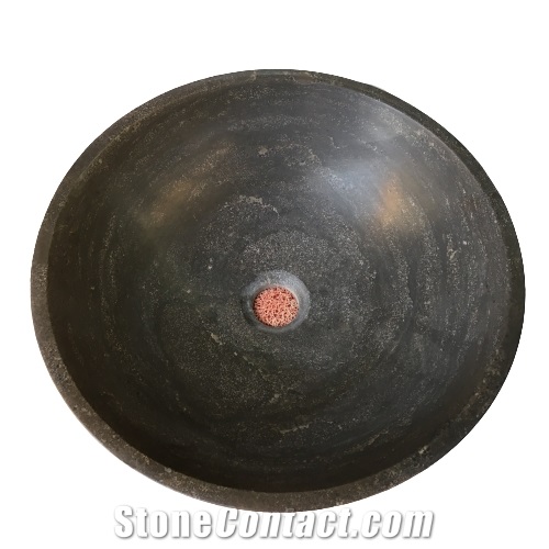 Nero Portoro Vena Larga Marble Round Wash Basins
