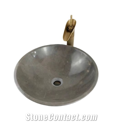 Nero Portoro Vena Larga Marble Round Wash Basins