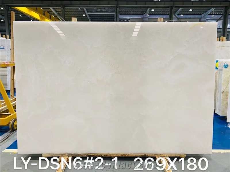 Super White Onyx Stone Slabs For Interior Decoration