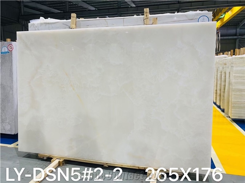 Super White Onyx Stone Slabs For Interior Decoration