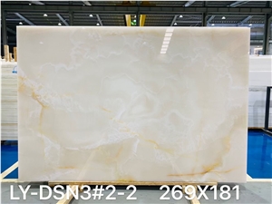 Super White Onyx Stone Slabs For Interior Decoration