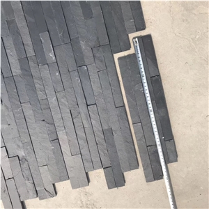 Exterior Black Slate Culture Stone Wall Cladding Panels