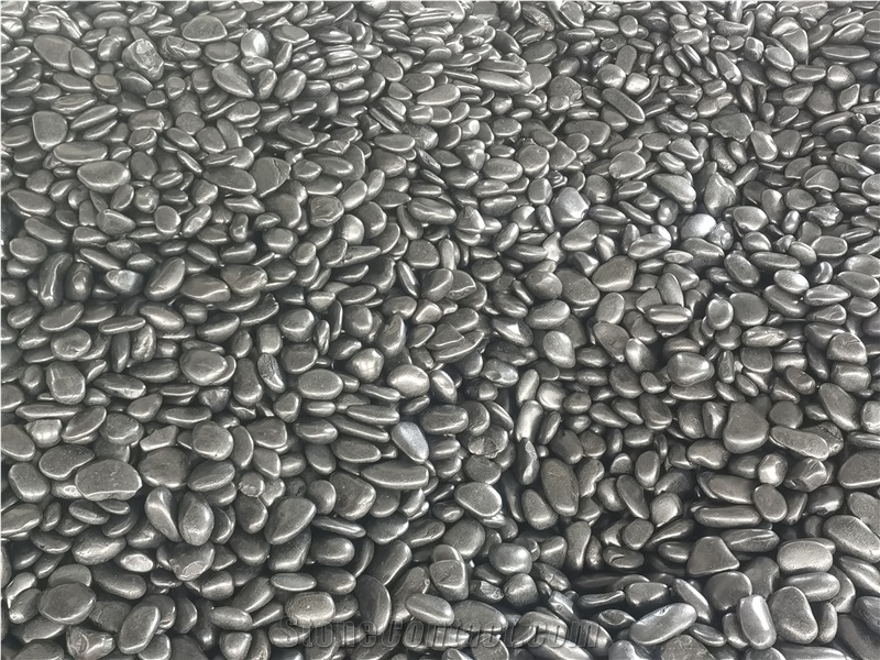 Highly Polished Black Pebble Stone For Garden Decoration