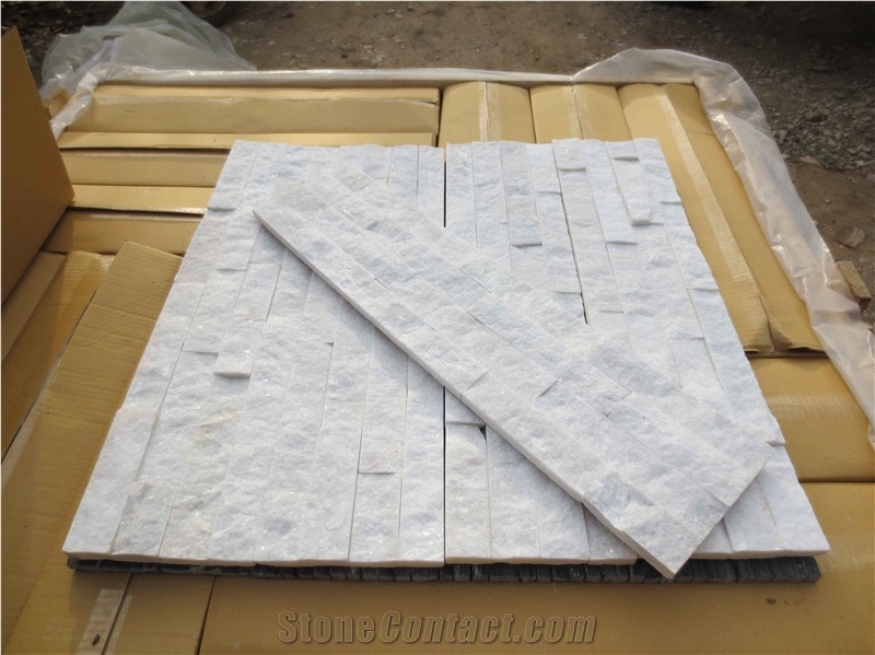 Interior Natural Split White Quartzite Stone Wall Panel