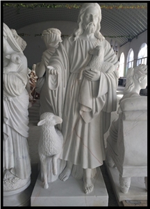 Jesus Status, White Marble Sculpture & Statue