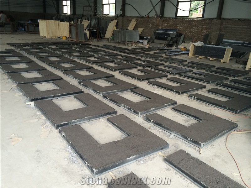 Shanxi Black Granite Fireplace Back Panel
