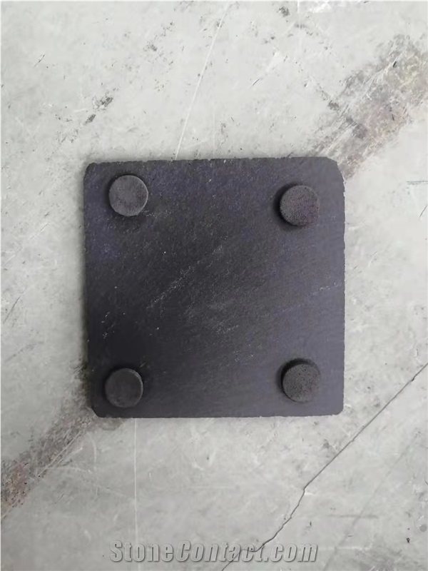Square Black Slate Coaster Stone Coasters
