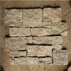 Tiger Yellow Exterior Stacked Stone Veneers Wall Cladding