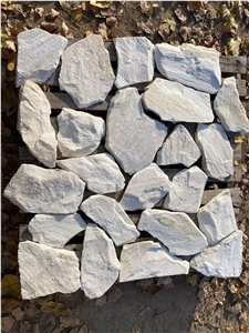 White Quartzite Random Flagstone Tiles For Wall And Floor