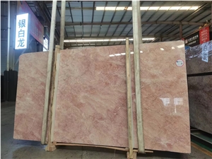 Cream Rose Marble Slab Pink Color Wall Cladding