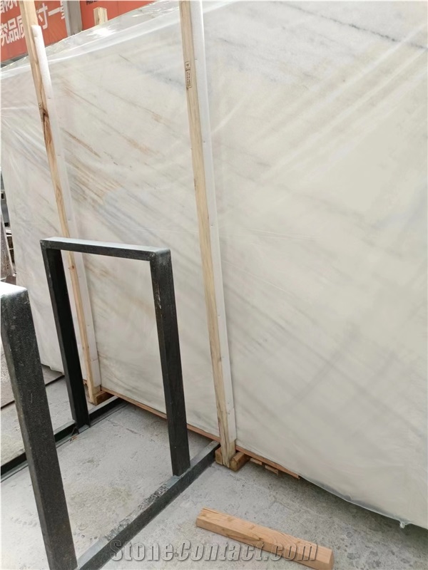 High Gloss Dior White Marble Slab Bookmatch Panda White
