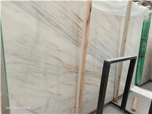High Gloss Dior White Marble Slab Bookmatch Panda White
