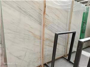 High Gloss Dior White Marble Slab Bookmatch Panda White