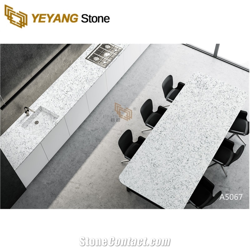 White Granite Quartz Countertops For Kitchen Top A5067