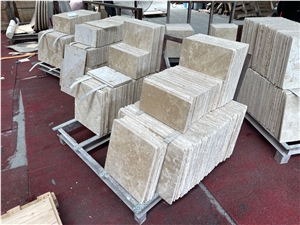 Cross Cut Tumbled Romano Travertine  French Pattern