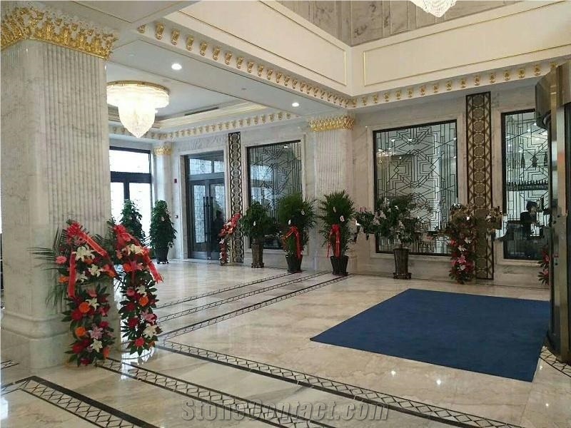 Guanxi Carrara White Marble Slabs Design