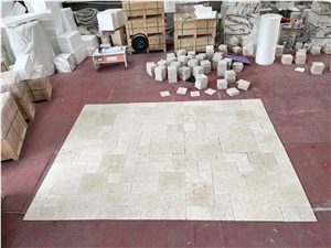 Honed And Tumbled Jura Beige Limestone French Pattern