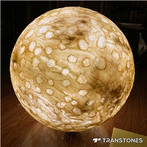 New Design Translucent Customized Alabaster Planet Light Box