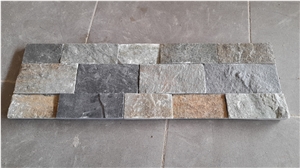 Green Eyes Stone Wall Cladding Panel, Split Natural Slate