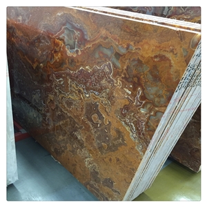 Red Onyx Slabs With Polished Finish