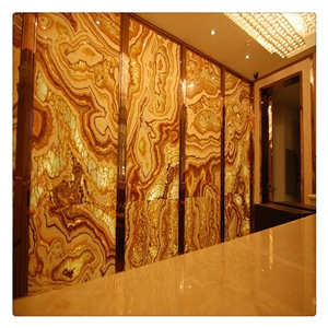 Red Onyx Slabs With Polished Finish