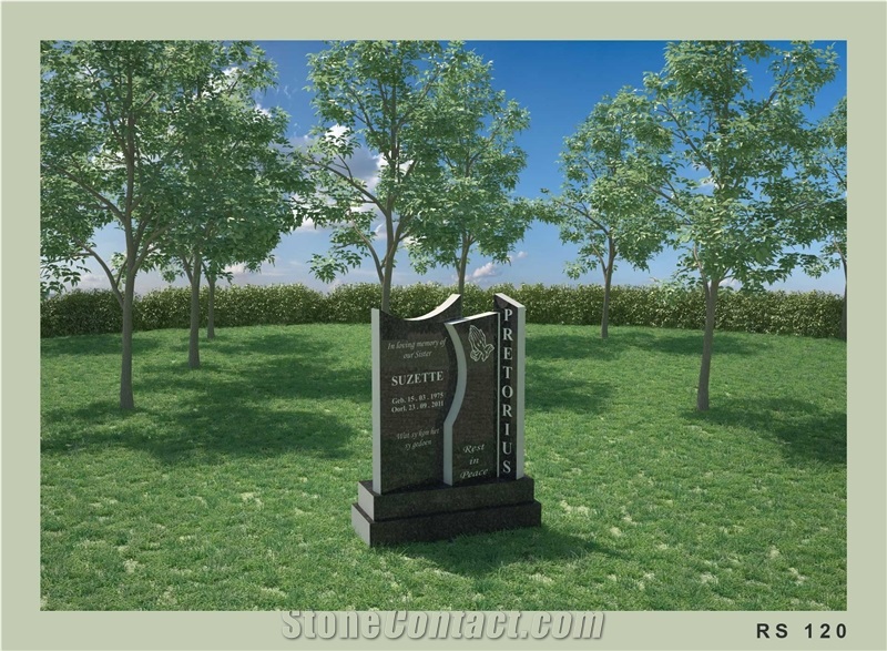 RS124 - Headstone Rustenberg Granite