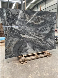 China Silver Waves Grey Marble Big Slab Project Tile Use
