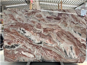 Monica Red Marble Marmi Rosso Big Slab Tile