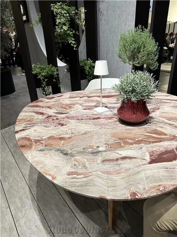 Monica Red Marble Marmi Rosso Big Slab Tile