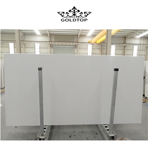 2002 Pure White Artificial Bath Vanity Top Quartz Countertops