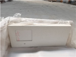 2005 Snow Bath Vanity Tops Quartz Polished Countertops