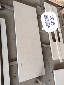 2005 Snow Bath Vanity Tops Quartz Polished Countertops
