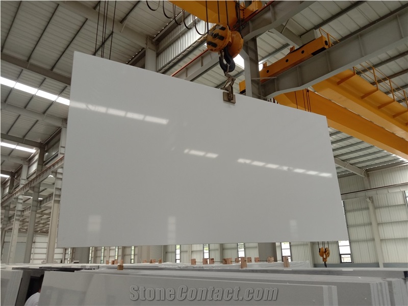 2005 Snow Bath Vanity Tops Quartz Polished Countertops