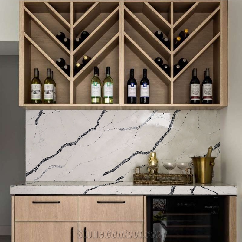 5083 Calacatta Vera White Quartz For Home Kitchen Decoration