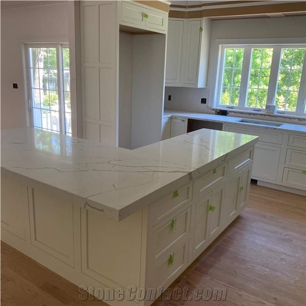 Artificial Calacatta 5042 Bathroom Quartz Countertops