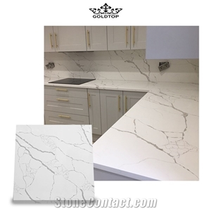 Artificial Calacatta 5042 Bathroom Quartz Countertops