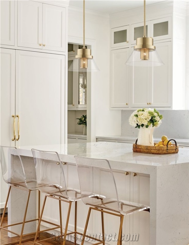 Artificial Marble 4002 Ocean Carrara Quartz Slabs