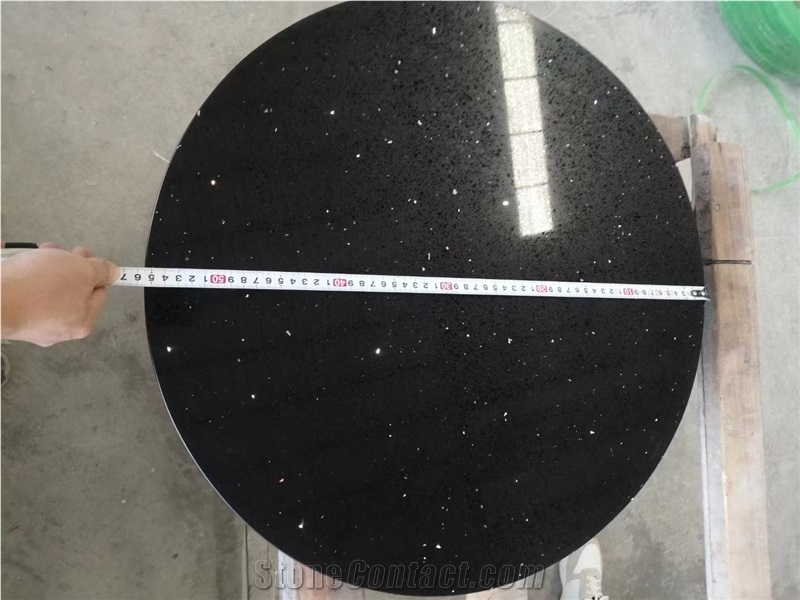 Artificial Stone Sink 1003 Sparkle Black Quartz Countertops