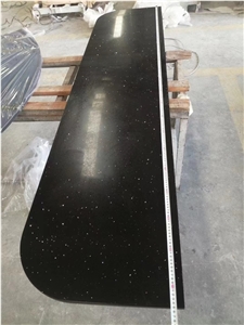 Artificial Stone Sink 1003 Sparkle Black Quartz Countertops