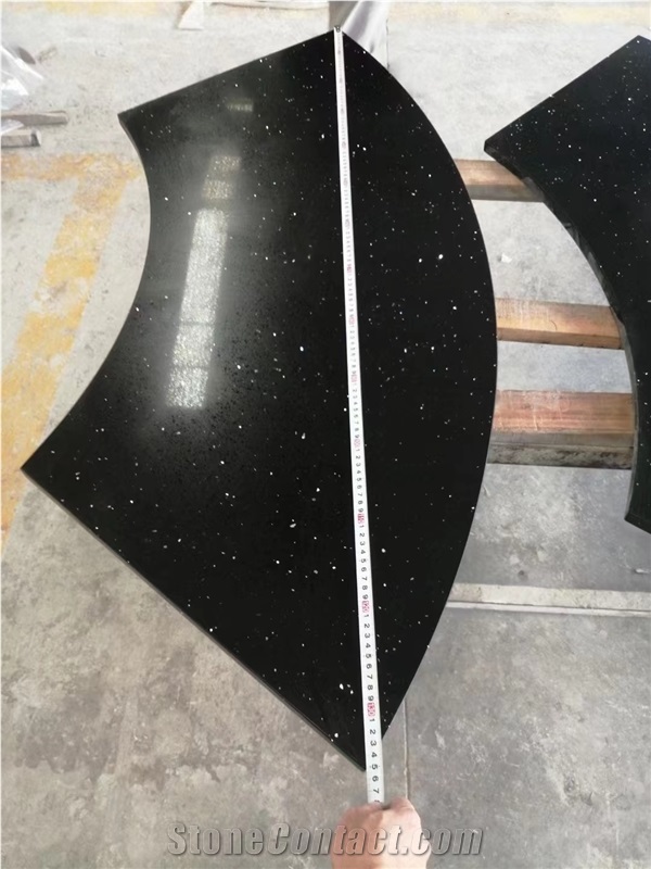 Artificial Stone Sink 1003 Sparkle Black Quartz Countertops