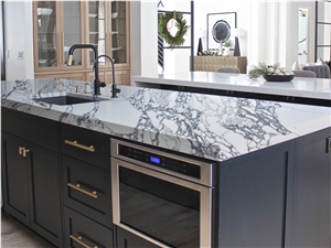 Calacatta Series 5084 Arabescato Extra Quartz Slab