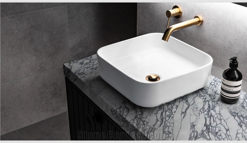 Calacatta Series 5084 Arabescato Extra Quartz Slab