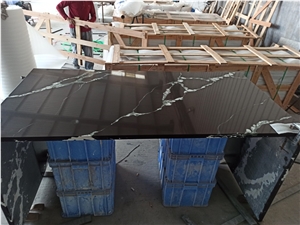 Calacatta Stone 5012 Quartz Polished Island Countertops
