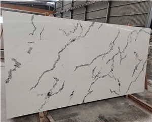 Gold Veins Calacatta Van Gogh Quartz Engineered