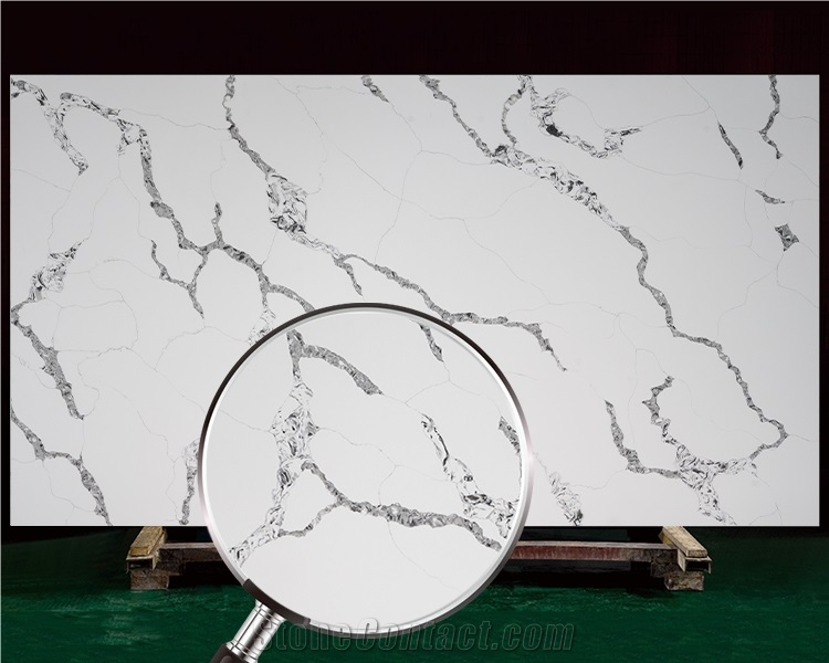 Gold Veins Calacatta Van Gogh Quartz Engineered